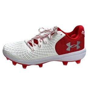 NWOT Under Armour Women’s Softball Cleats Red White Size 10